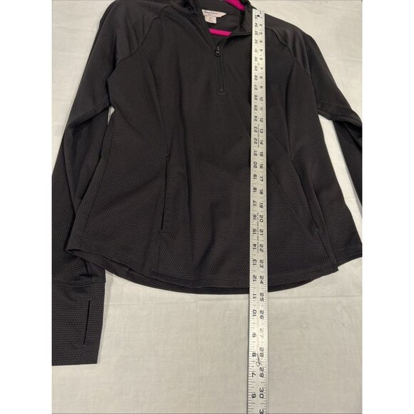 Tommy Bahama Womens Sz L Black Golf UPF Blouse Shirt Top Tropical Beach - Picture 6 of 9